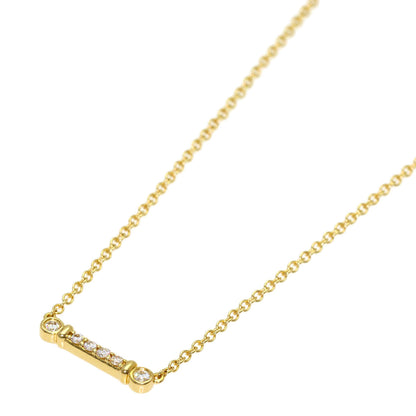 TIFFANY&Co. Fleur de Lis Key Diamond Necklace K18 Yellow Gold Ladies [Used]