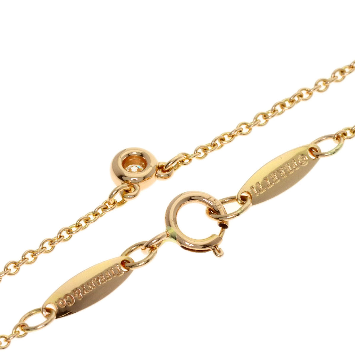 TIFFANY&Co. By The Yard Diamond Necklace K18 Pink Gold Ladies [Used]