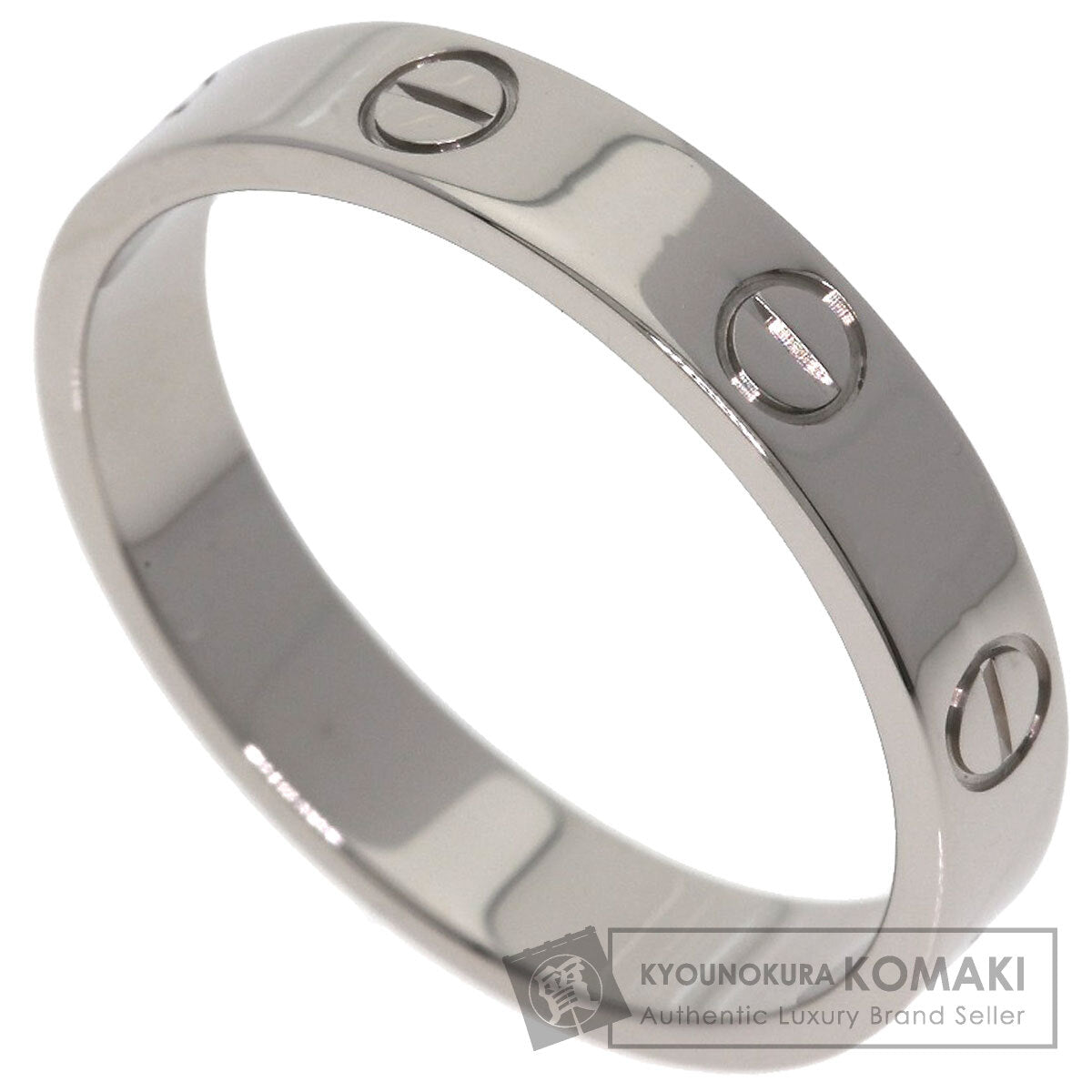 CARTIER Mini love ring #57 Ring K18 White Gold Ladies [Used]