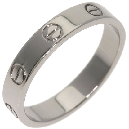 CARTIER Mini love ring #57 Ring K18 White Gold Ladies [Used]