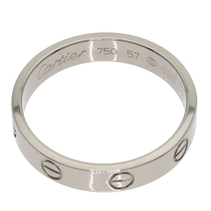 CARTIER Mini love ring #57 Ring K18 White Gold Ladies [Used]