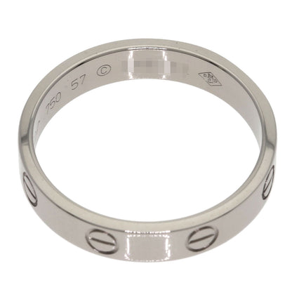 CARTIER Mini love ring #57 Ring K18 White Gold Ladies [Used]