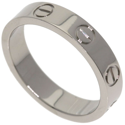 CARTIER Mini love ring # 47 Ring K18 White Gold Ladies [Used]