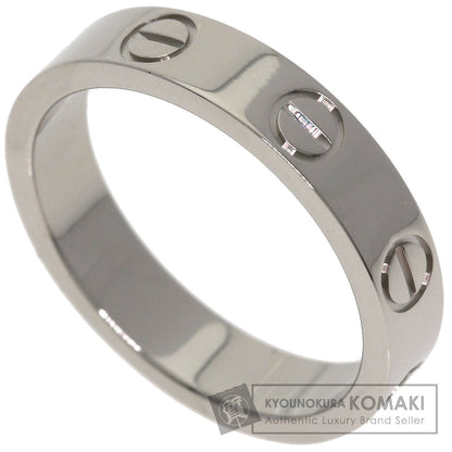 CARTIER Mini love ring # 47 Ring K18 White Gold Ladies [Used]