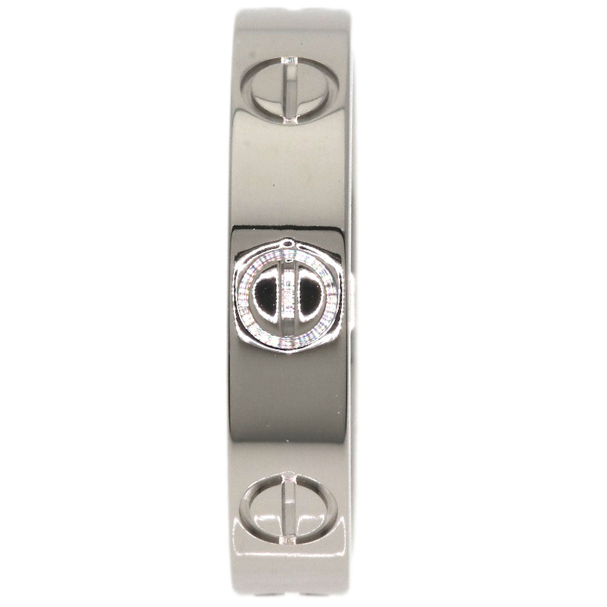 CARTIER Mini love ring # 47 Ring K18 White Gold Ladies [Used]