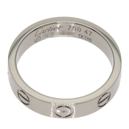 CARTIER Mini love ring # 47 Ring K18 White Gold Ladies [Used]