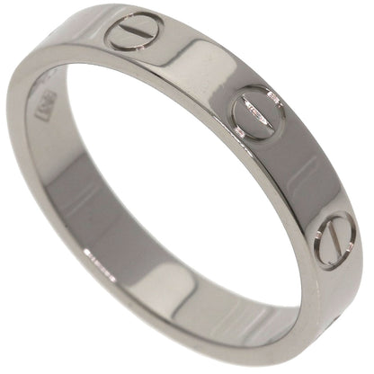 CARTIER Mini love ring # 52 Ring K18 White Gold Ladies [Used]