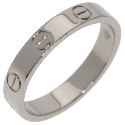 CARTIER Mini love ring # 52 Ring K18 White Gold Ladies [Used]