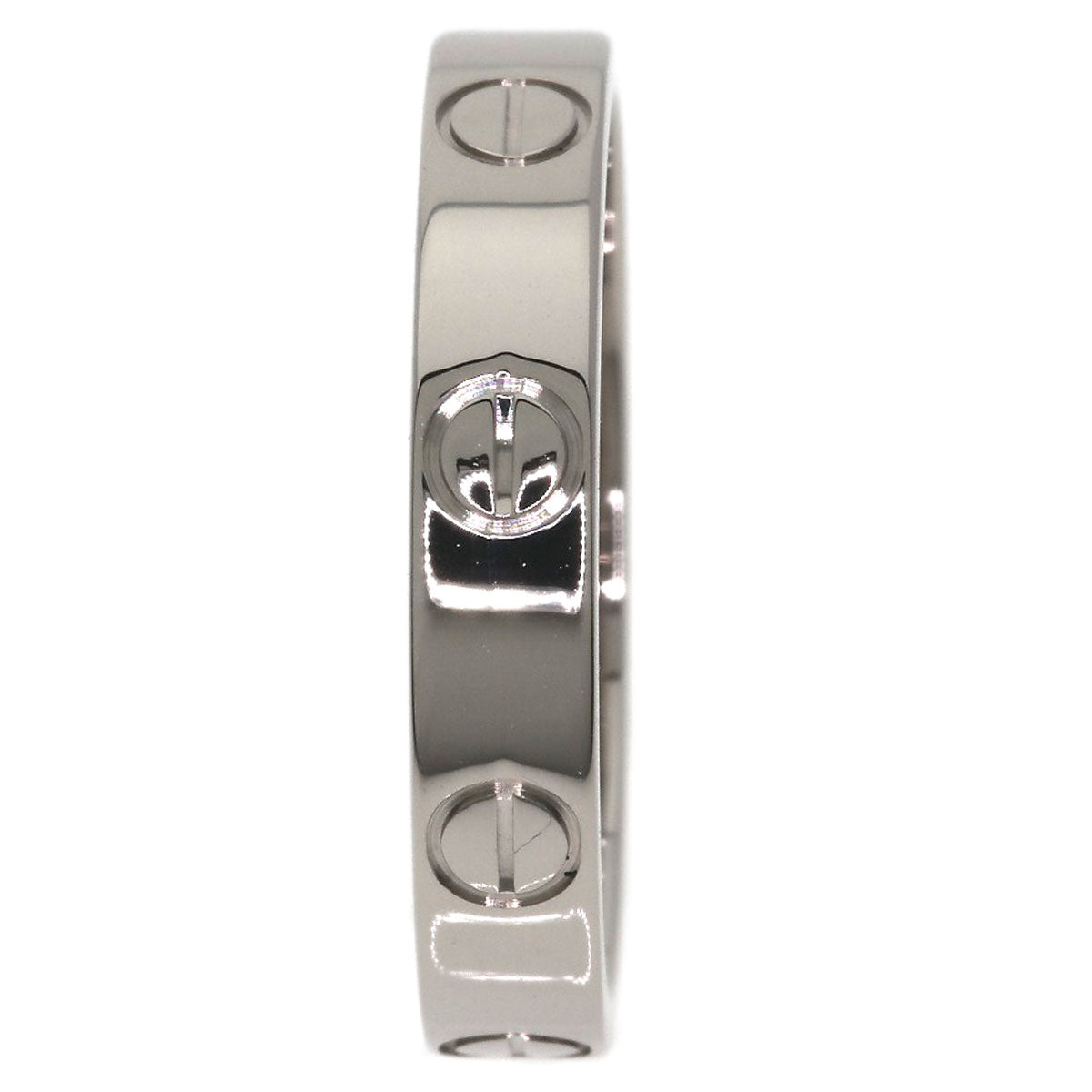 CARTIER Mini love ring # 52 Ring K18 White Gold Ladies [Used]