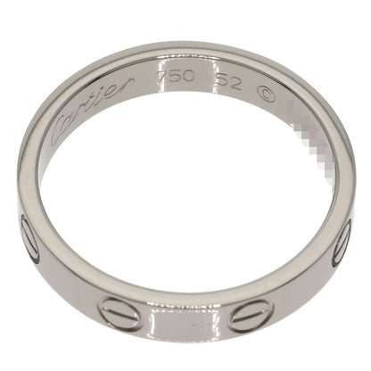 CARTIER Mini love ring # 52 Ring K18 White Gold Ladies [Used]