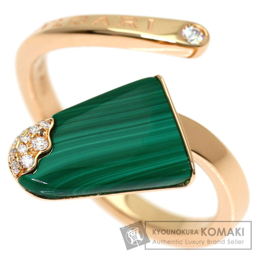 BVLGARI Gelati Malachite Diamond #54 Ring K18 Pink Gold Ladies [Used]