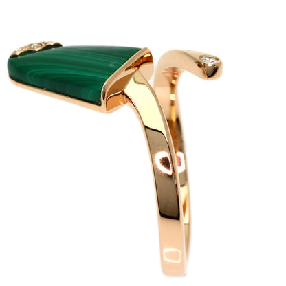 BVLGARI Gelati Malachite Diamond #54 Ring K18 Pink Gold Ladies [Used]