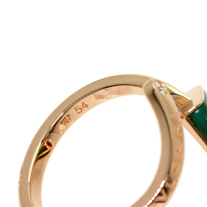 BVLGARI Gelati Malachite Diamond #54 Ring K18 Pink Gold Ladies [Used]