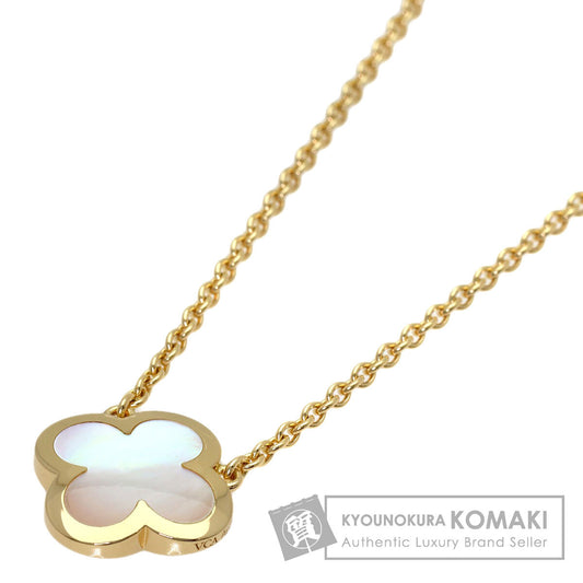 Van Cleef & Arpels Pure Alhambra Shell Necklace K18 Yellow Gold Ladies [Used]