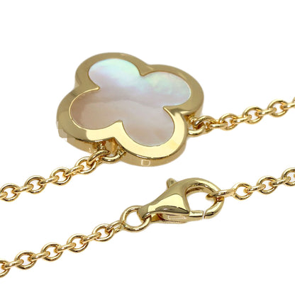 Van Cleef & Arpels Pure Alhambra Shell Necklace K18 Yellow Gold Ladies [Used]