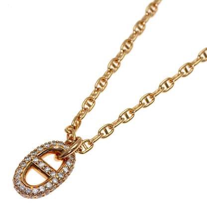 HERMES Shane Dunkle Farandole PM Diamond Necklace K18 Pink Gold Ladies [Used]