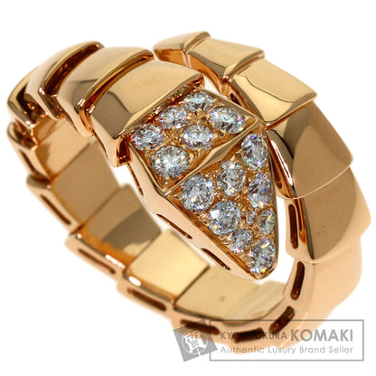 BVLGARI Serpenti M Diamond Ring K18 Pink Gold Ladies [Used]