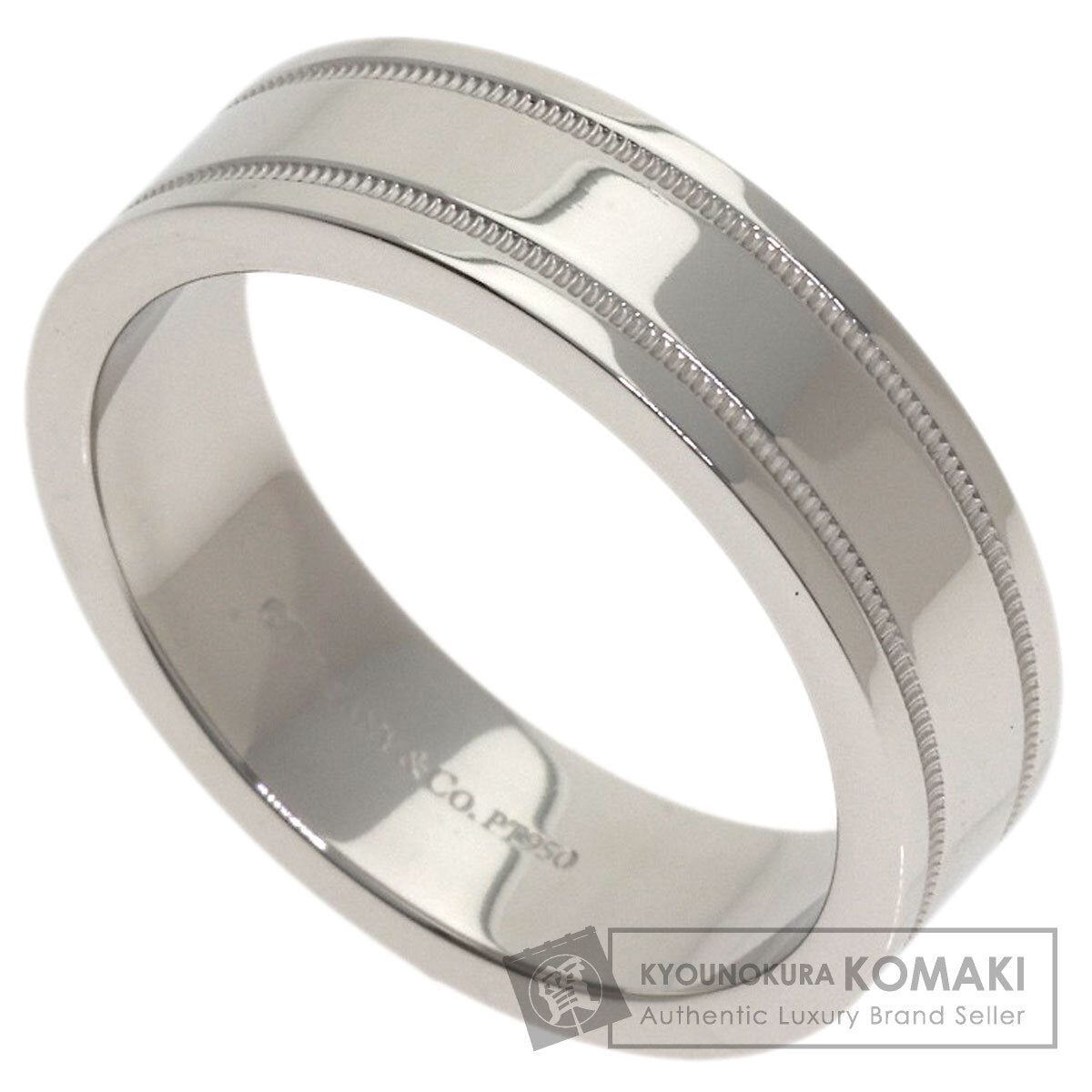 TIFFANY&Co. double milgrain Ring Platinum PT950 Ladies [Used]