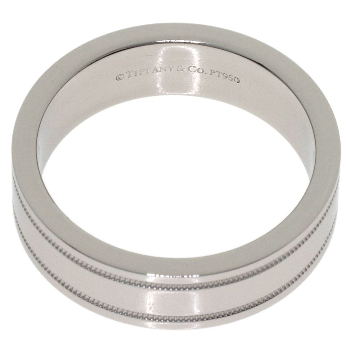 TIFFANY&Co. double milgrain Ring Platinum PT950 Ladies [Used]