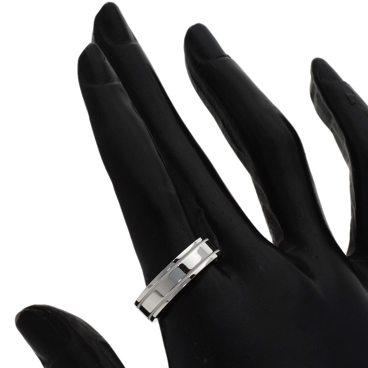 TIFFANY&Co. double milgrain Ring Platinum PT950 Ladies [Used]