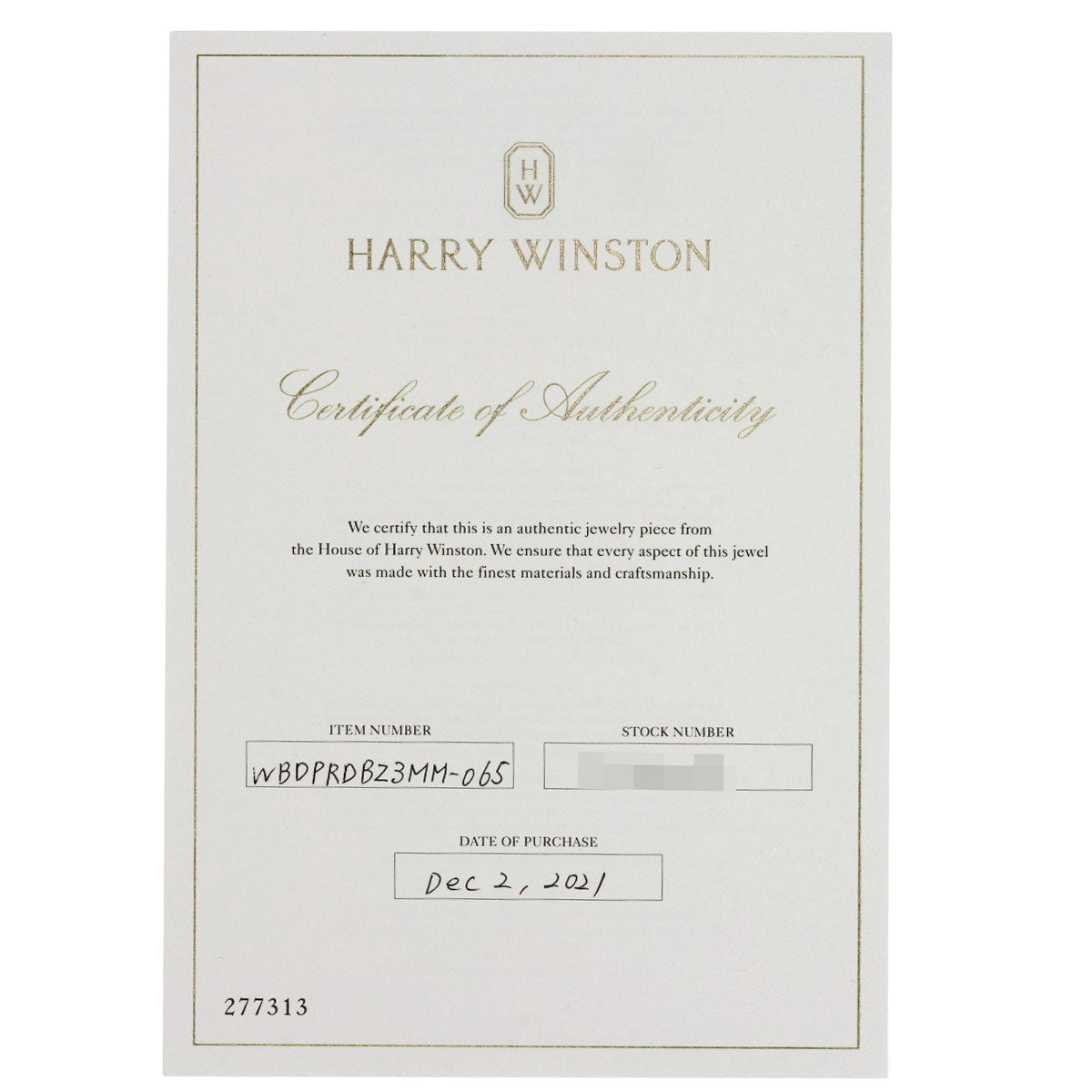 HARRY WINSTON Marriage 1P Diamond Ring Platinum PT950 Ladies [Used]