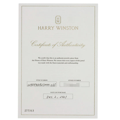 HARRY WINSTON Marriage 1P Diamond Ring Platinum PT950 Ladies [Used]