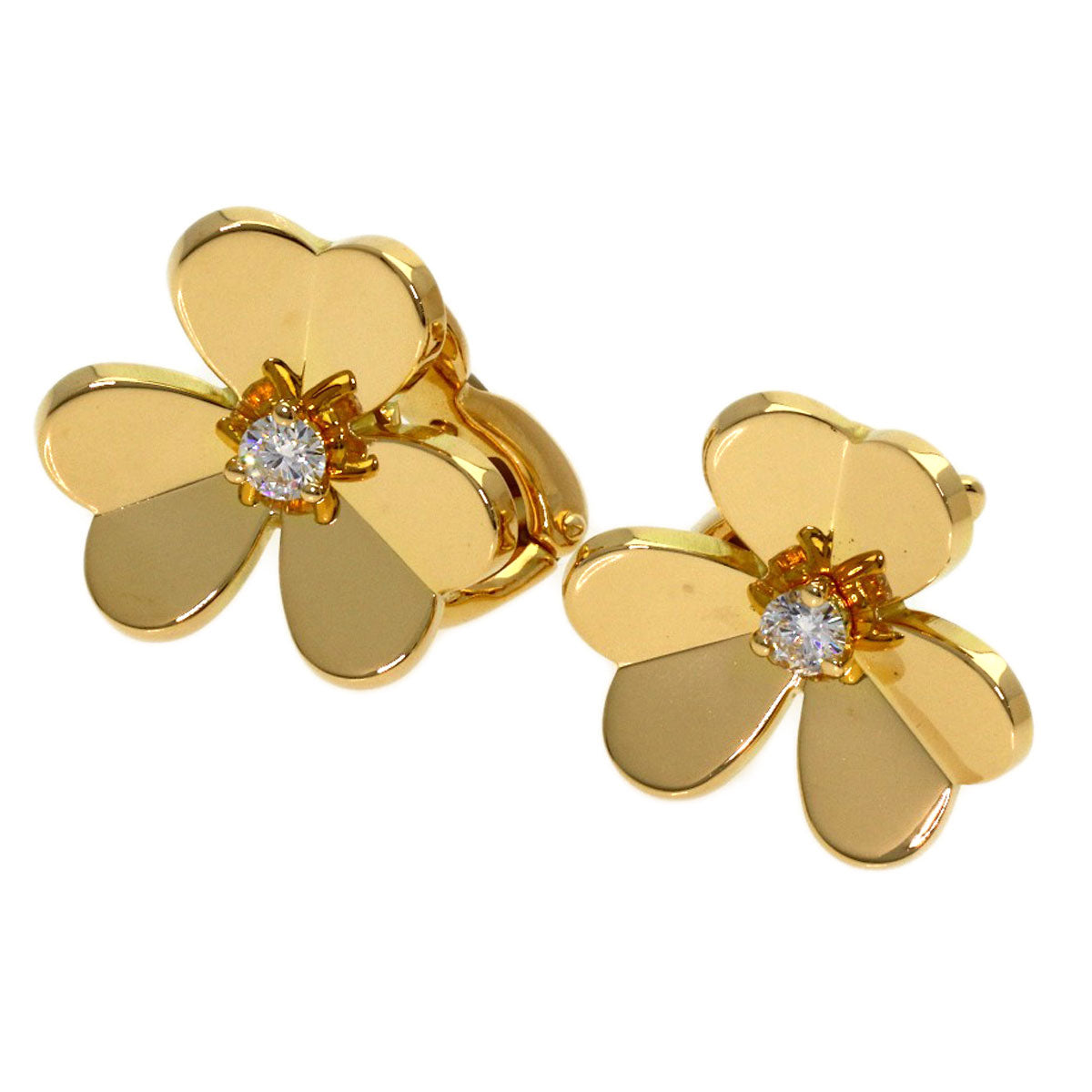 Van Cleef & Arpels Frivole Small Diamond Earring K18 Yellow Gold Ladies [Used]