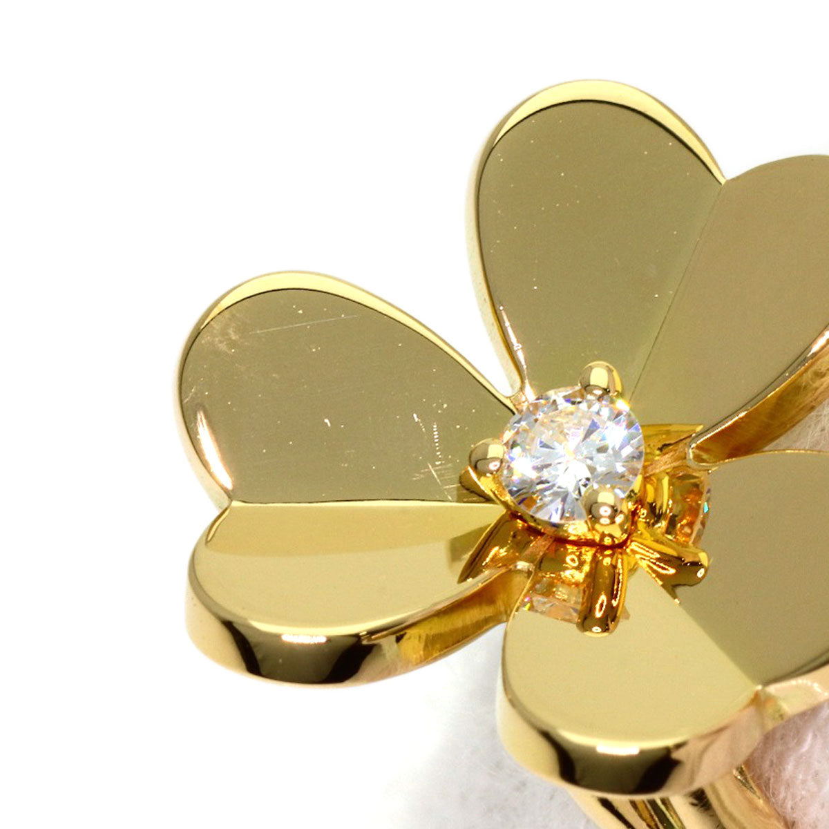 Van Cleef & Arpels Frivole Small Diamond Earring K18 Yellow Gold Ladies [Used]