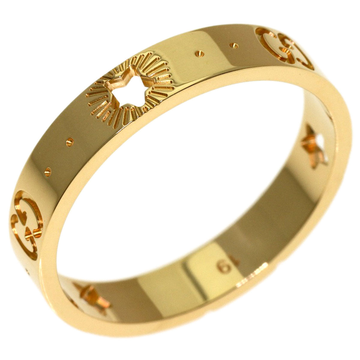 GUCCI Icon Star #19 Ring K18 Yellow Gold Ladies [Used]