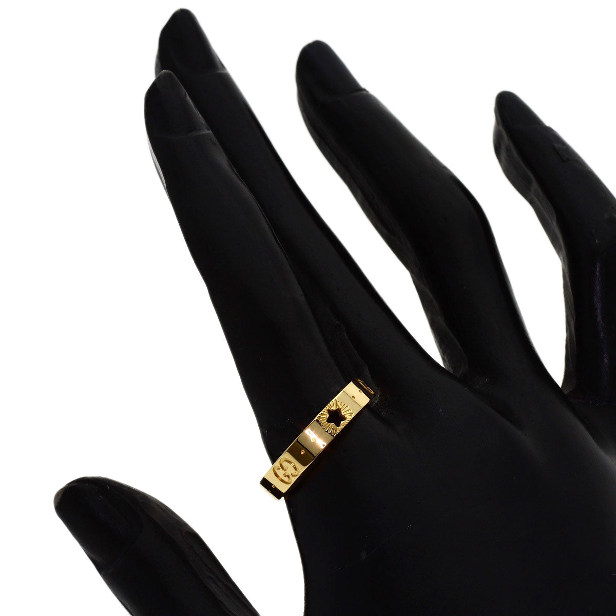 GUCCI Icon Star #19 Ring K18 Yellow Gold Ladies [Used]
