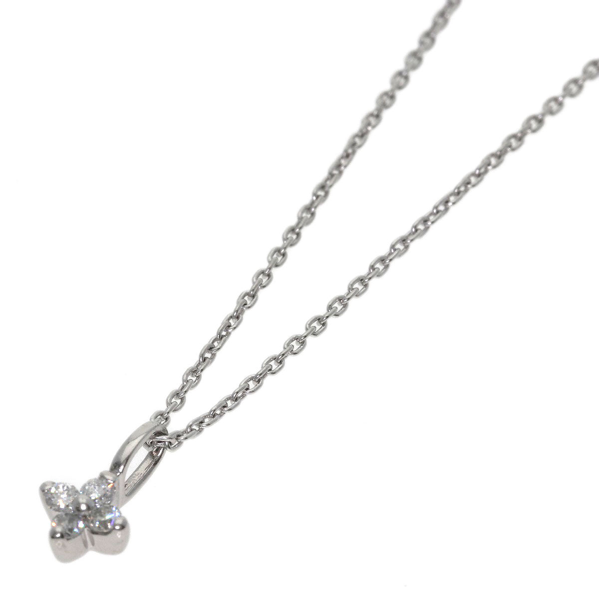 Dior Flower Diamond Necklace Platinum PT900 PT850Ladies [Used]