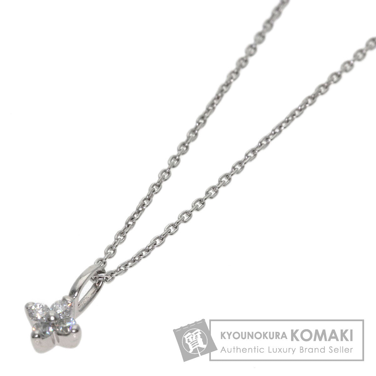Dior Flower Diamond Necklace Platinum PT900 PT850Ladies [Used]