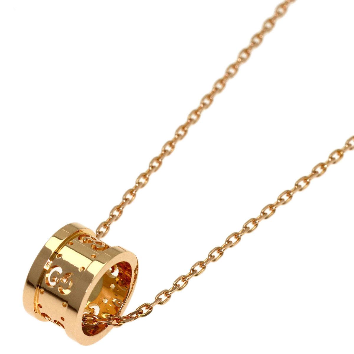 GUCCI Icon toir Necklace K18 Pink Gold Ladies [Used]