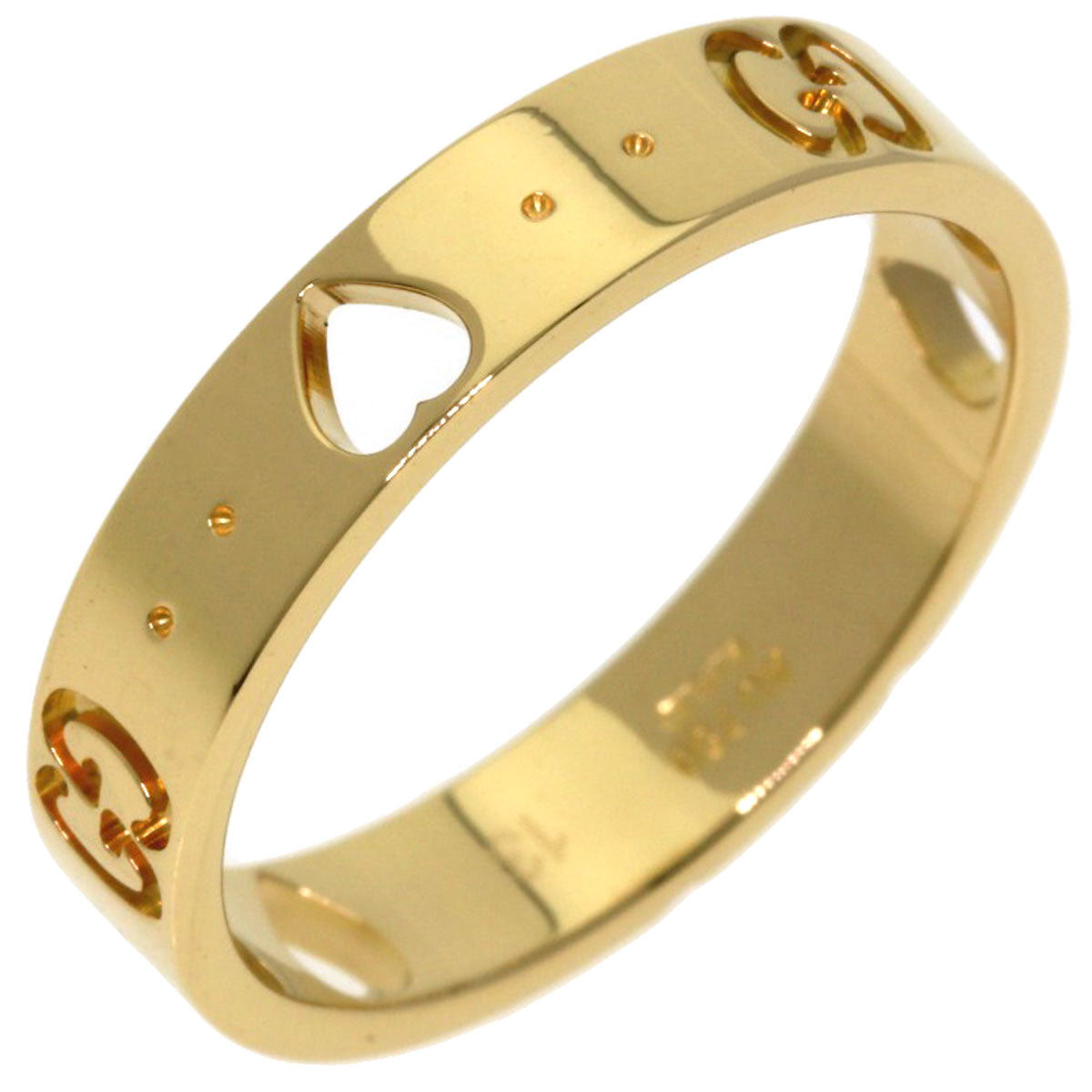 GUCCI Icon Amor #13 Ring K18 Yellow Gold Ladies [Used]