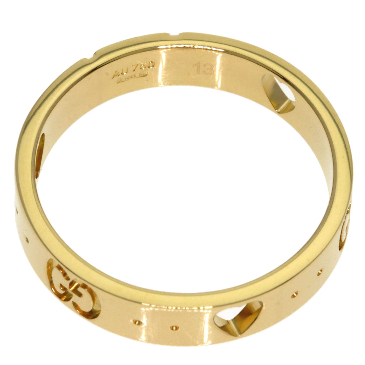 GUCCI Icon Amor #13 Ring K18 Yellow Gold Ladies [Used]