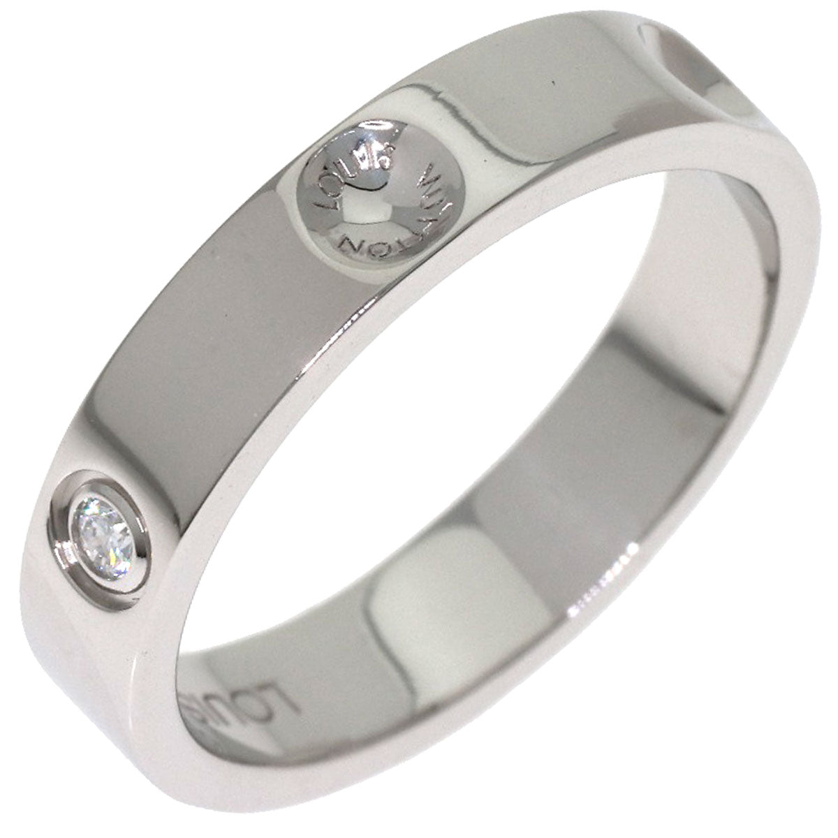 LOUIS VUITTON Alliance Empreinte 1PDiamond #47 Ring Platinum PT950 Ladies [Used]