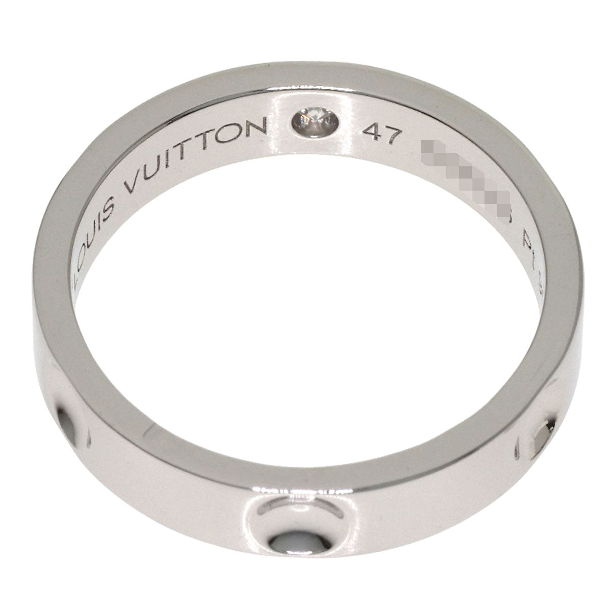 LOUIS VUITTON Alliance Empreinte 1PDiamond #47 Ring Platinum PT950 Ladies [Used]