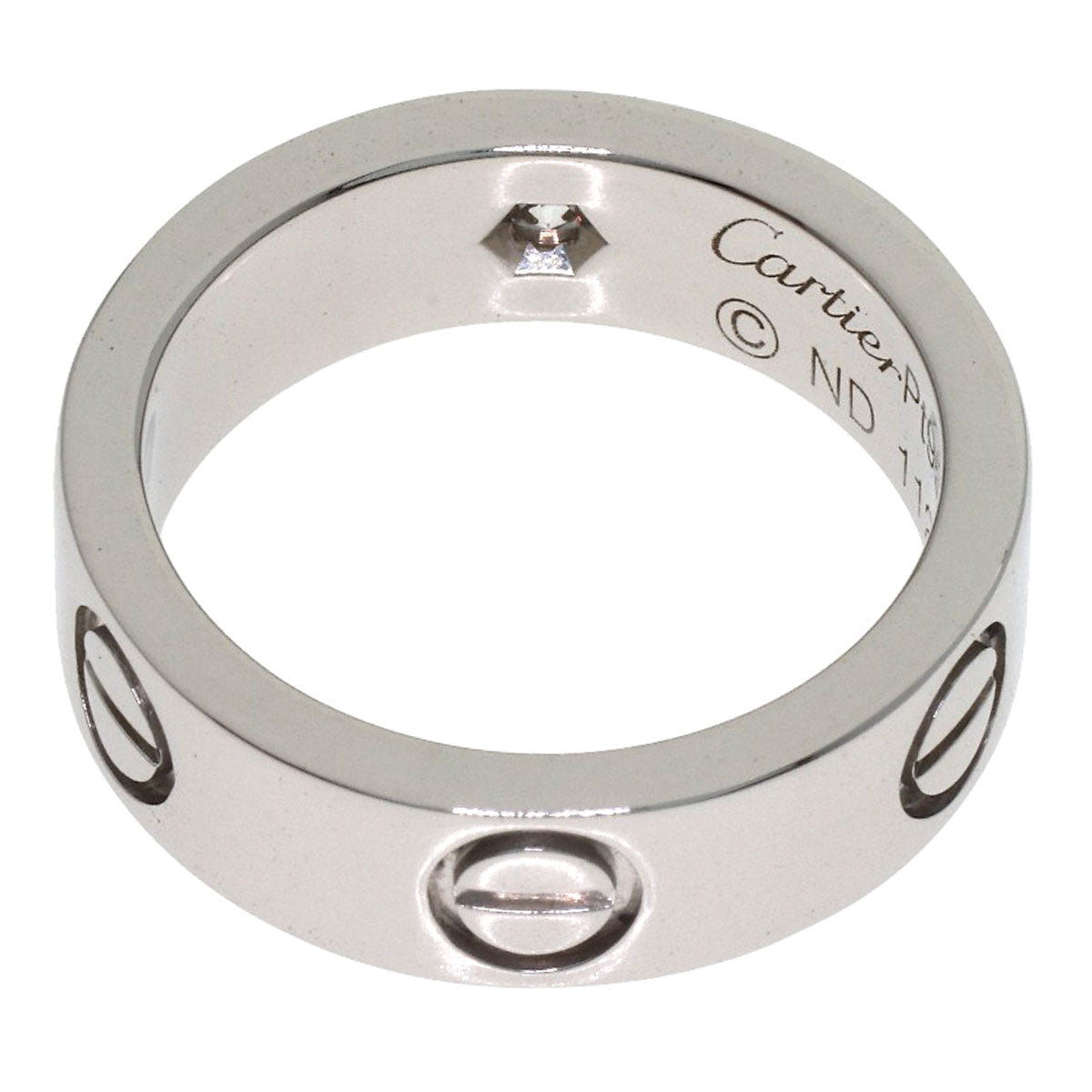 CARTIER love ring 1P Diamond #49 Ring Platinum PT950 Ladies [Used]