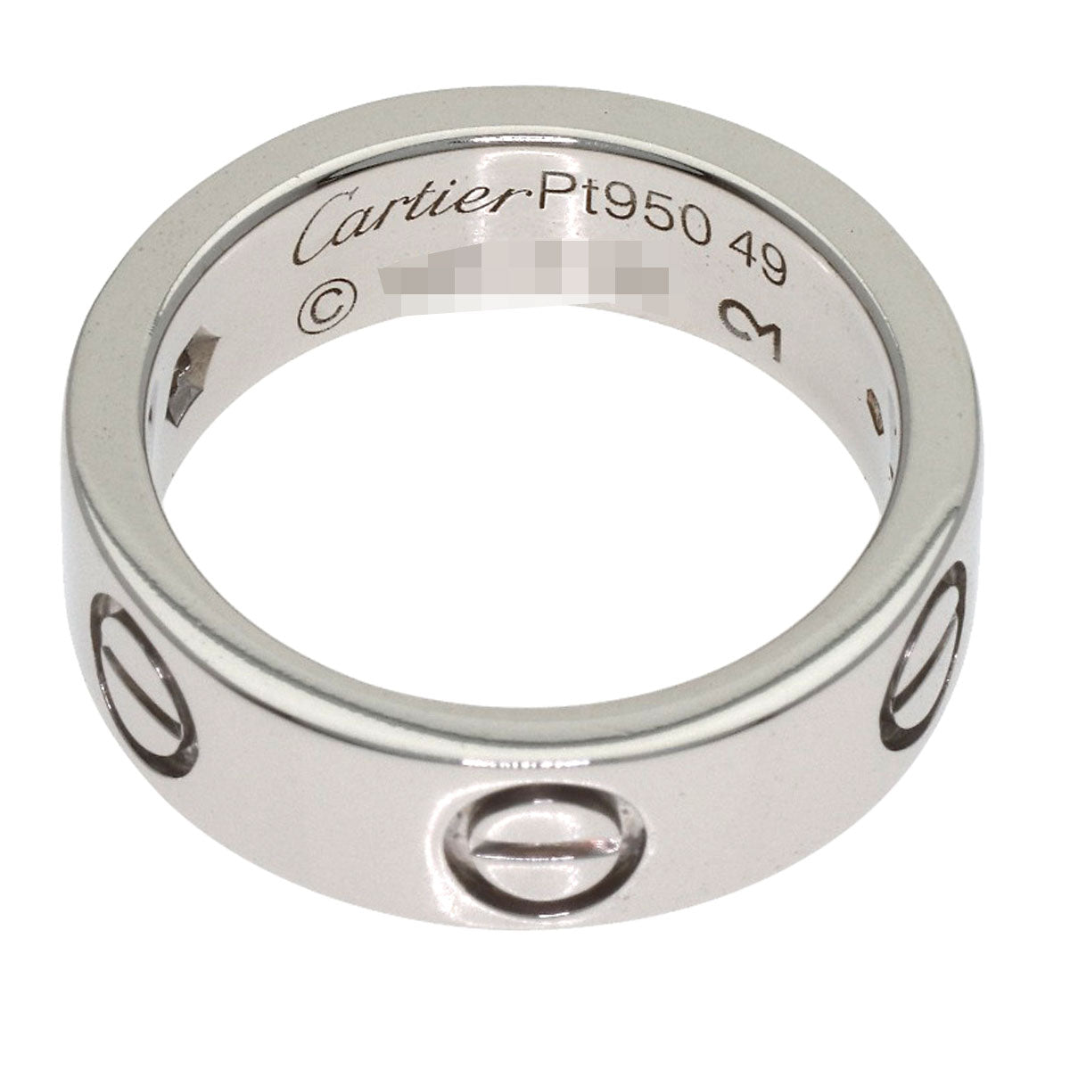 CARTIER love ring 1P Diamond #49 Ring Platinum PT950 Ladies [Used]