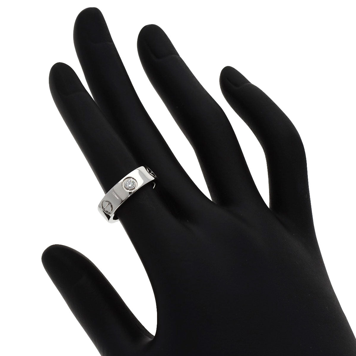 CARTIER love ring 1P Diamond #49 Ring Platinum PT950 Ladies [Used]