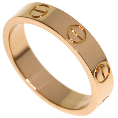 CARTIER Mini love ring # 47 Ring K18 Pink Gold Ladies [Used]