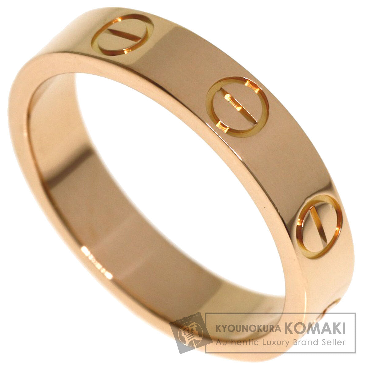 CARTIER Mini love ring # 47 Ring K18 Pink Gold Ladies [Used]