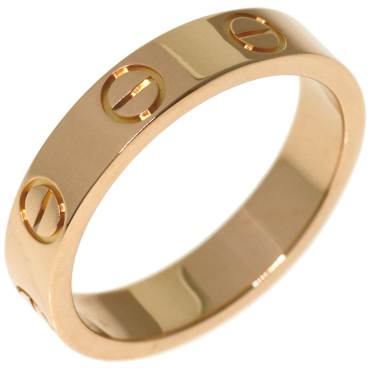 CARTIER Mini love ring # 47 Ring K18 Pink Gold Ladies [Used]