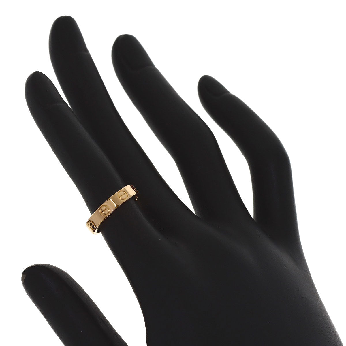 CARTIER Mini love ring # 47 Ring K18 Pink Gold Ladies [Used]