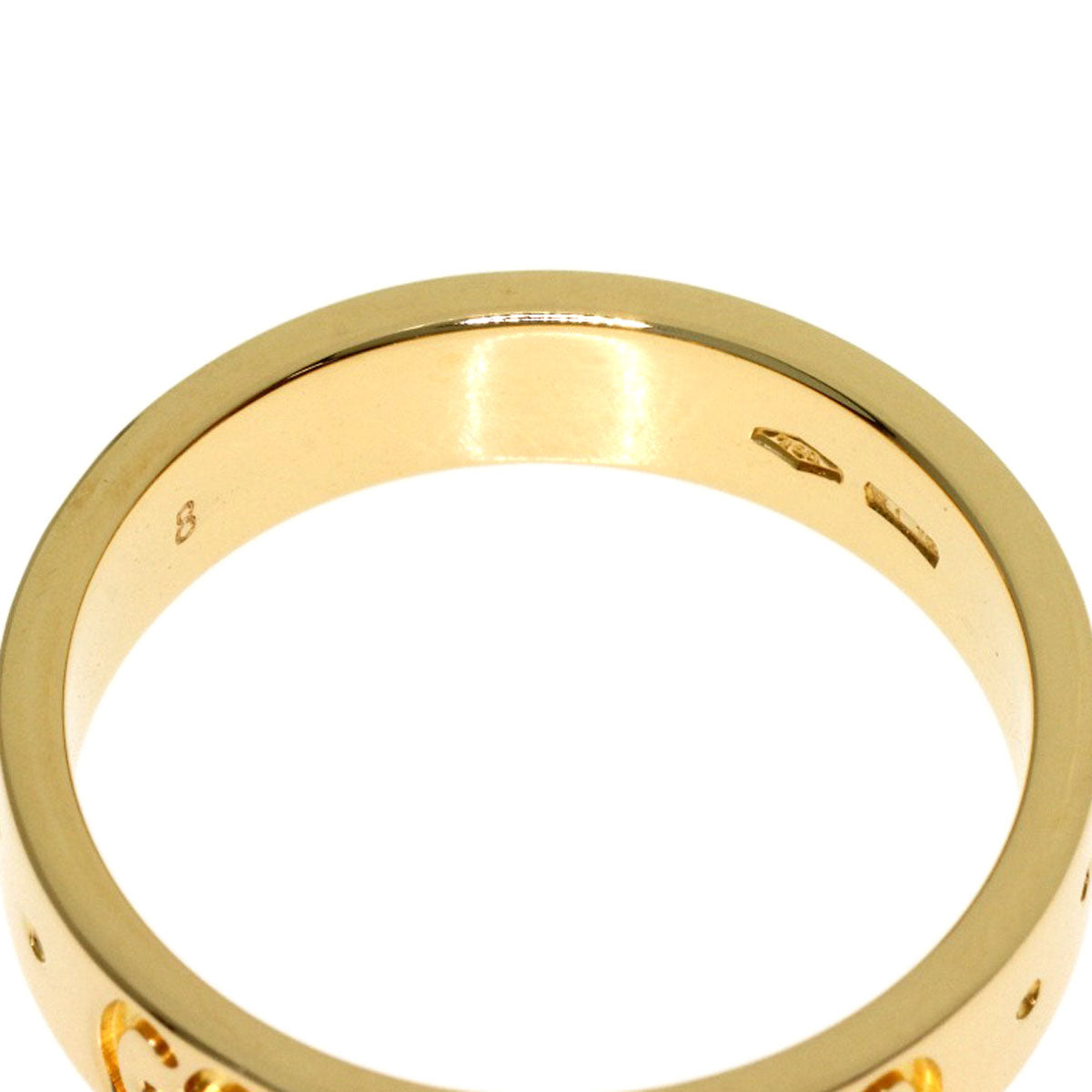 GUCCI Icon ring # 8 Ring K18 Yellow Gold Ladies [Used]