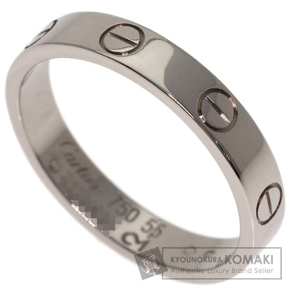 CARTIER mini love ring #55 Ring K18 White Gold Ladies [Used]
