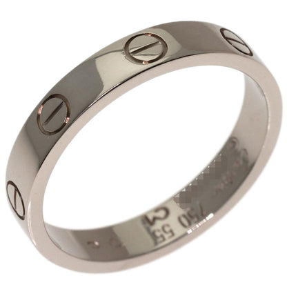 CARTIER mini love ring #55 Ring K18 White Gold Ladies [Used]
