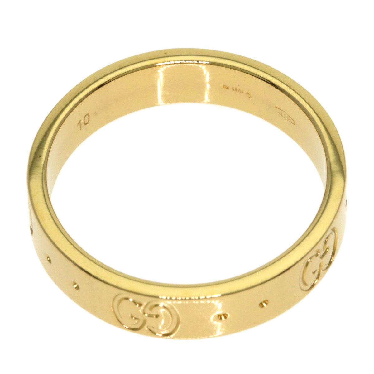GUCCI Icon # 10 Ring K18 Yellow Gold Ladies [Used]