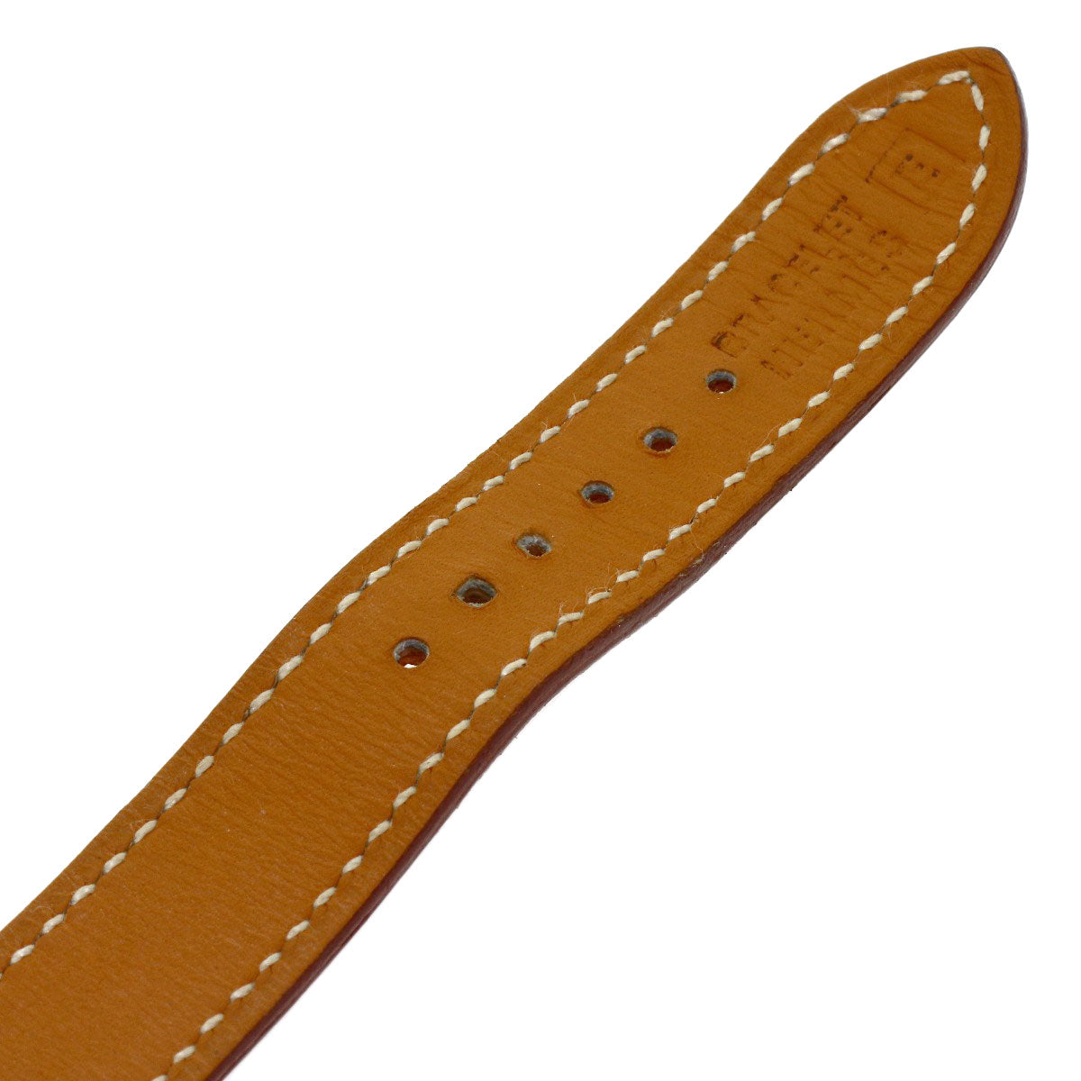 HERMES H watch Watches HH1.201 Gold Plated/Leather Ladies