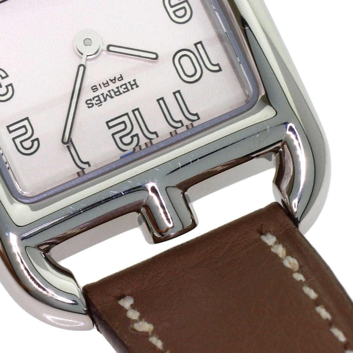 HERMES Cape Cod Dubrutur Watches CC1.210 Stainless Steel/Leather Ladies